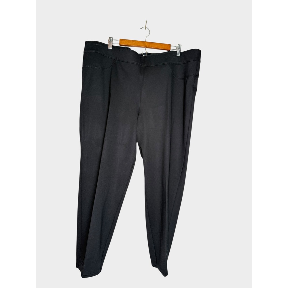 PETER NYGARD Luxe Slims Black Ponte Pull On Pants Slimming Flattering Size 3X